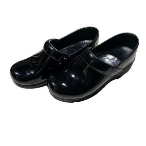 Dansko Black Patent Leather Clog Slip On Women's 39